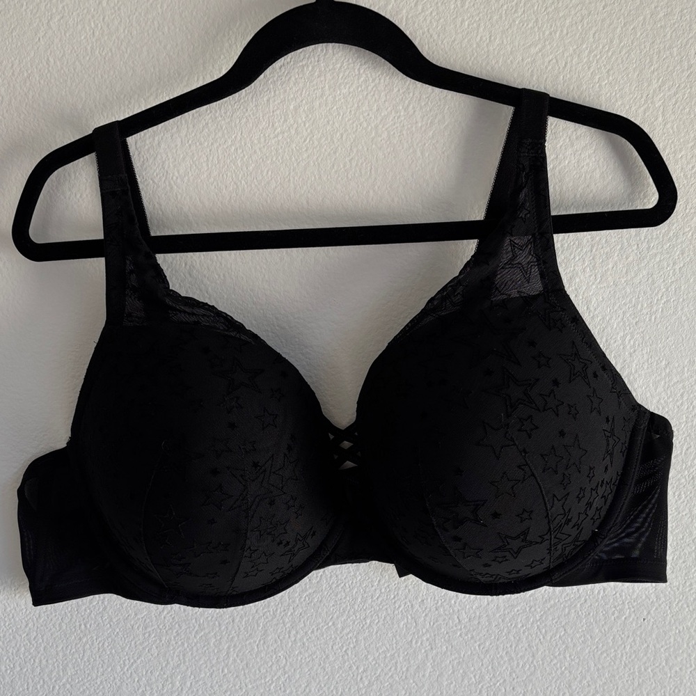 TORRID CURVE Elegant Black Star Lace Bra